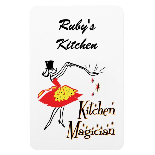 Kitchen Magician Retro Custom Kühlschrankmagnet Magnet (Vertikal)
