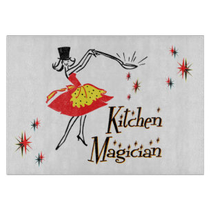 Kitchen Magician Retro Glas Cutting Board Schneidebrett