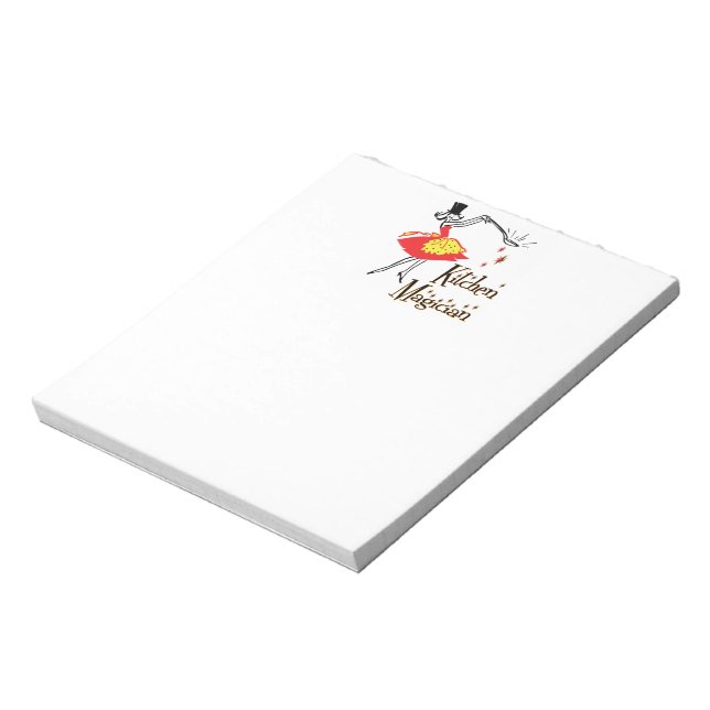 Kitchen Magician Retro Kochkunst Notizblock (Rotiert)