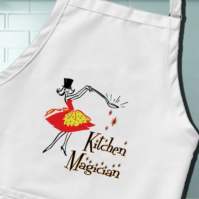 Kitchen Magician Retro Kochkunst Schürze (Kitchen Magician Retro Apron)