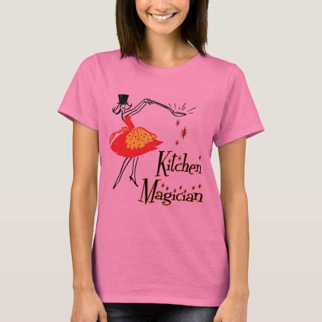 Kitchen Magician Retro Kochkunst T - Shirt (Vorderseite)