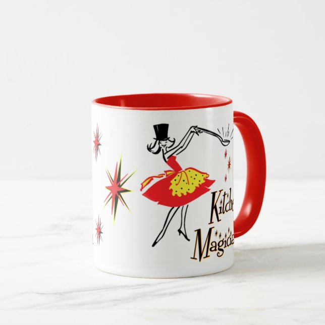 Kitchen Magician Retro Kochkunst Tasse (VorderseiteRechts)