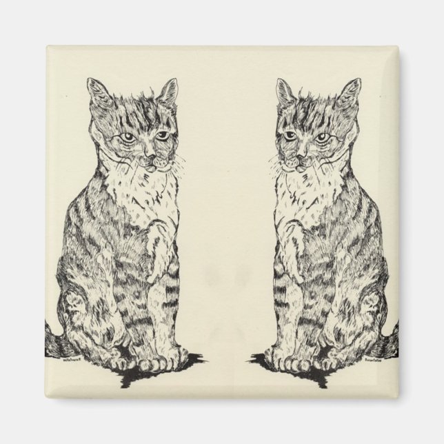 Kitchen Magnet Twin Cats (Vorne)