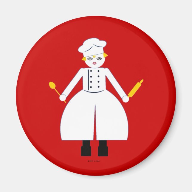 Kitchen Martzkin Red Chefette's Magnet (Vorne)