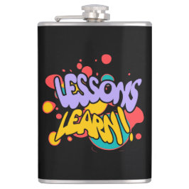 KITCHEN PAINT SPLASH LESSONS VINYL WRAPPED FLASK  FLACHMANN