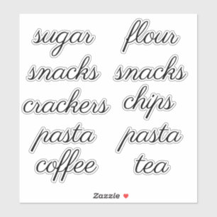 Kitchen Pantry Organisation Script Aufkleber