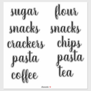 Kitchen Pantry Organisation Script Aufkleber