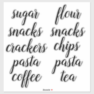 Kitchen Pantry Organisation Script Aufkleber