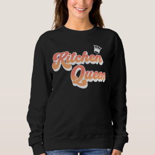 Kitchen Queen Pink Coral Text Crown Niedlicher Koc Sweatshirt