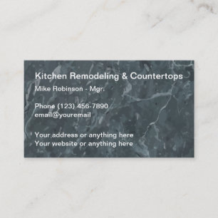 Kitchen Remodeling Stone Background Visitenkarte