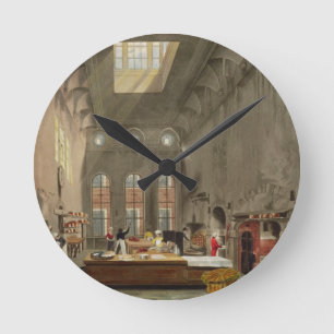 Kitchen, St. James's Palace, engraved by William J Runde Wanduhr