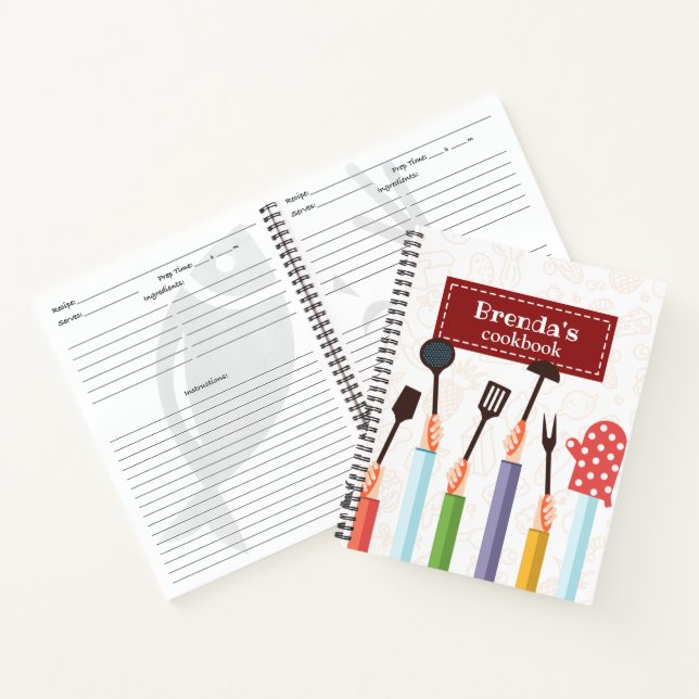 Kitchen Stuff Burgandy Recipe Spirale Notebook Notizbuch (Innenseite)