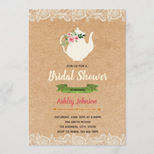 Kitchen Tee Bridal Dusche Einladung