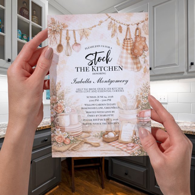 Kitchen Themed Stock The Kitchen Bridal Shower Einladung (Kitchen Themed Stock The Kitchen Bridal Shower Invitations
)