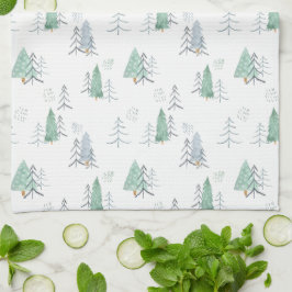Kitchen Towel - Christmas Trees Pattern Geschirrtuch