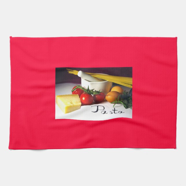 Kitchen towel in red geschirrtuch (Horizontal)