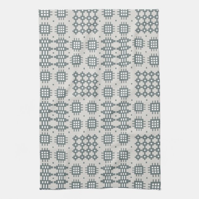 Kitchen Towel Tea Towel Welsh Tapestry Design Grey Handtuch (Vertikal)