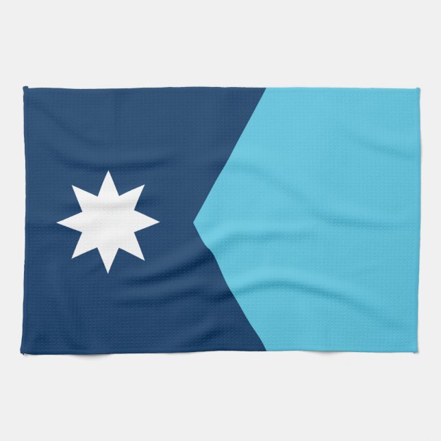 Kitchen towel with Flag of Minnesota, USA Geschirrtuch (Horizontal)