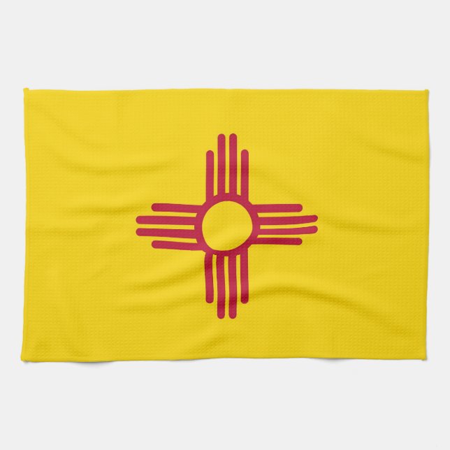 Kitchen towel with Flag of New Mexico, U.S.A. Küchentuch (Horizontal)