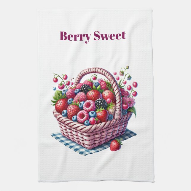Kitchen Towels-Berry Basket Kitchen Towel Geschirrtuch (Vertikal)
