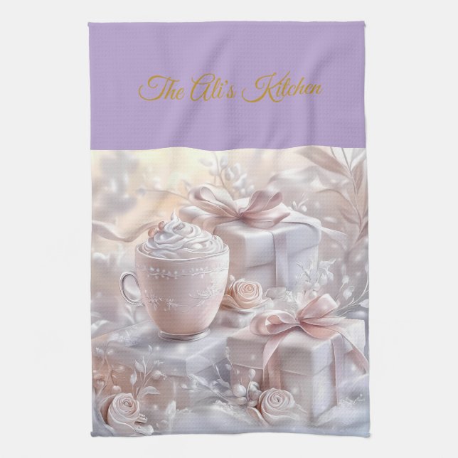 Kitchen Towels-Personalized Victorian Christmas  Geschirrtuch (Vertikal)