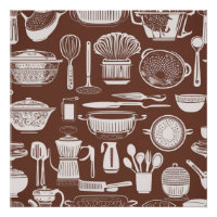 Kitchen Utensil Thema Umverpackungspapier