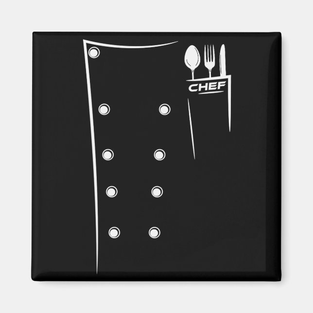 Kitchen Utensils Design Chef Culinary Outfit  Magnet (Vorne)