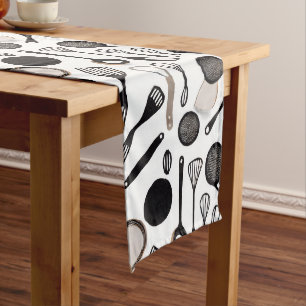 Kitchen Utensils Theme Table Runner Großer Tischläufer