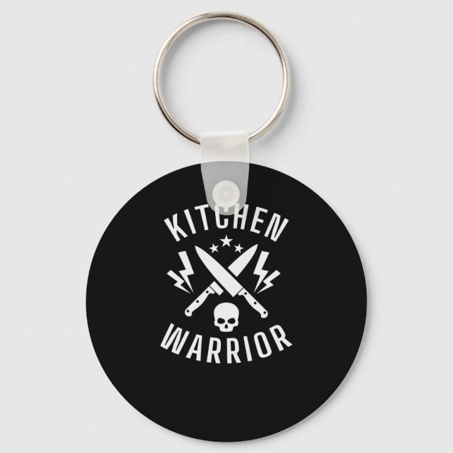 Kitchen Warrior Kochen Essen Küche Koch Schlüsselanhänger (Vorderseite)