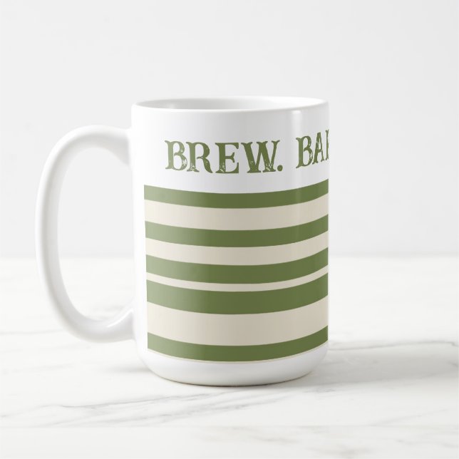 Kitchen Witch Brau Backe Verhexe Grüner Becher Kaffeetasse (Links)