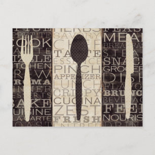 Kitchen Words Trio Postkarte