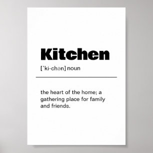 Kitchendefinition Wand Print Poster