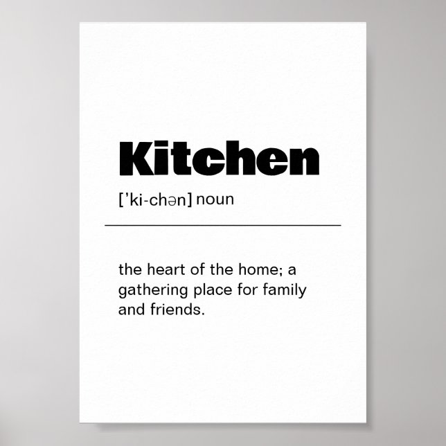 Kitchendefinition Wand Print Poster (Vorne)