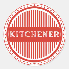 Kitchener City Pride Emblem – Canadian Identity Runder Aufkleber