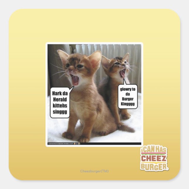 Kite-Carolen Quadratischer Aufkleber (Vorderseite)