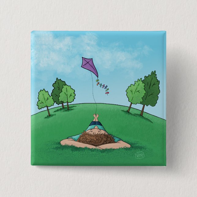 Kite Flying Button (Vorderseite)