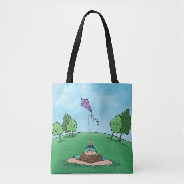 Kite Flying Design Tote Bag (Vorderseite)