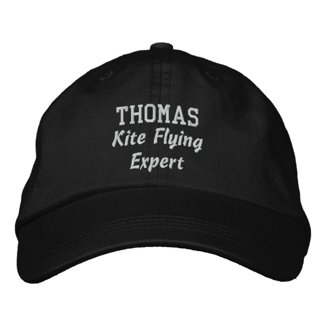 Kite Flying Expert Individuelle Name V07Z Bestickte Kappe (Vorderseite)