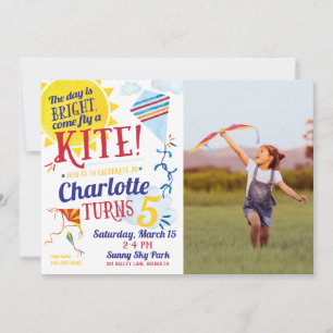 Kite Flying Foto Einladung