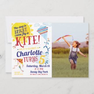 Kite Flying Foto Einladung