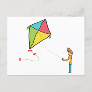 Kite Flying Postkarte