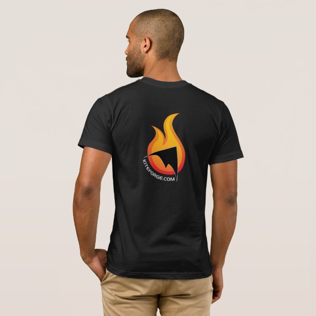 Kite Forge - Herren T-Shirt (schwarz) (Schwarz voll)