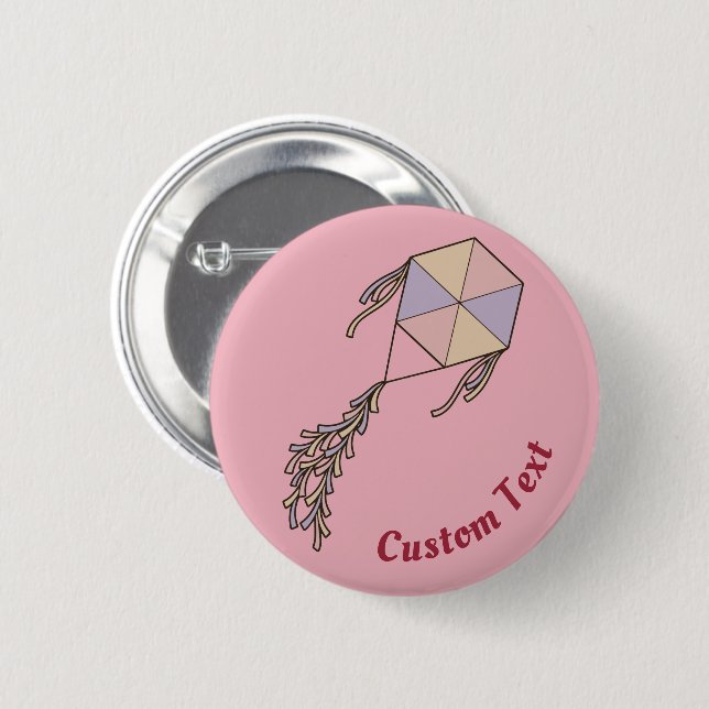 Kite Icon Pink Button (Vorne & Hinten)