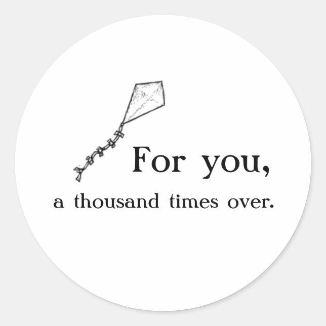 Kite Runner Runder Aufkleber (Vorderseite)