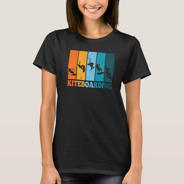Kiteboard Kitesurf Kiteboarding Kitesurfing Retro  T-Shirt (Vorderseite)