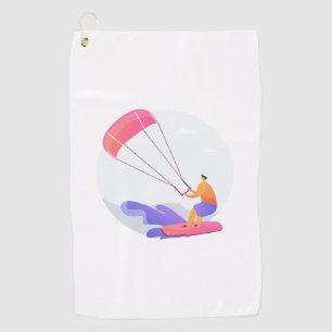 Kiteboarder Kitesurfer Golfhandtuch