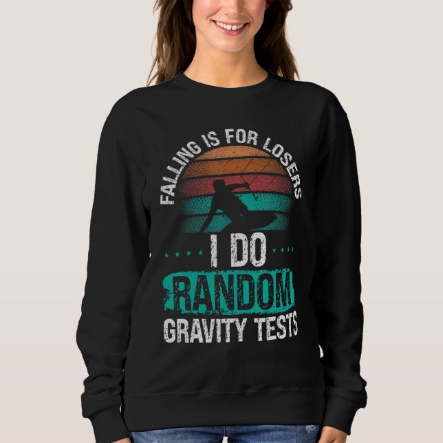 Kiteboarder Random Gravity Test Falling Kitesurfer Sweatshirt (Vorderseite)