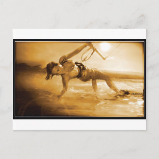 Kiteboarding Girl Postkarte