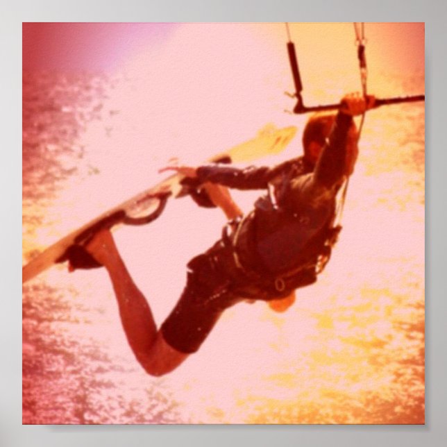 Kiteboarding Grab Poster Print (Vorne)