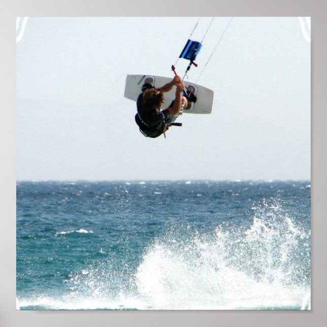 Kiteboarding Jump Poster Print (Vorne)